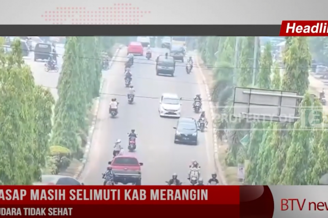 KABUT ASAP MASIH SELIMUTI KABUPATEN MERANGIN KUALITAS UDARA TIDAK SEHAT