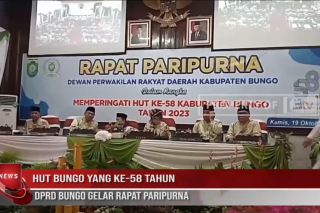 HUT BUNGO YANG KE 58 TAHUN, DPRD BUNGO GELAR RAPAT PARIPURN