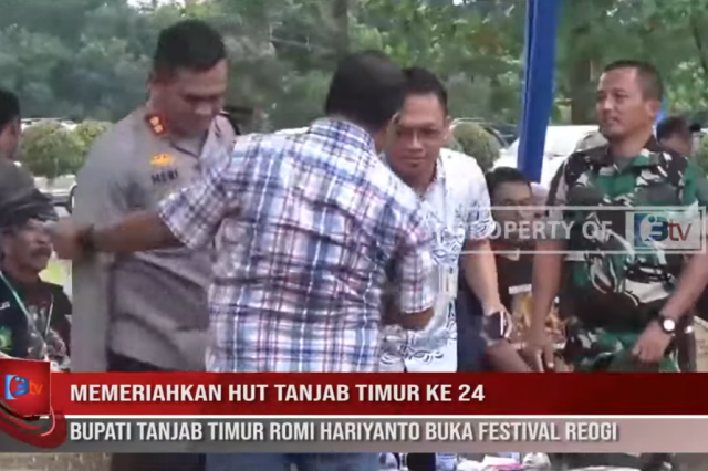 MEMERIAHKAN HUT TANJAB TIMUR KE 24,BUPATI TANJAB TIMUR ROMI HARIYANTO BUKA FESTIVAL REOG