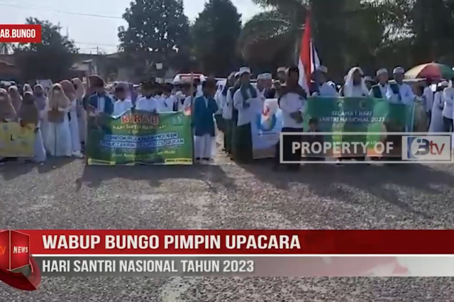 WABUP BUNGO PIMPIN UPACARA HARI SANTRI NASIONAL TAHUN 2023