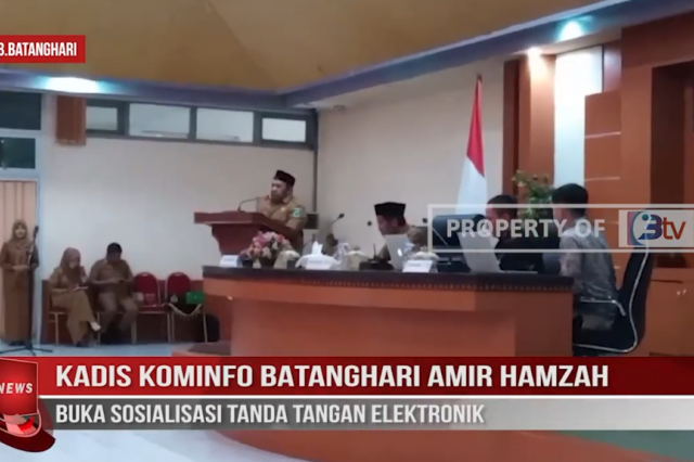 KADIS KOMINFO BATANGHARI AMIR HAMZAH BUKA SOSIALISASI TANDA TANGAN ELEKTRONIK