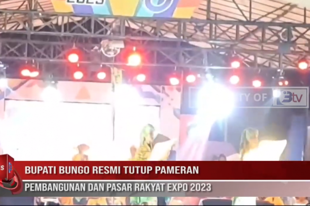 BUPATI BUNGO RESMI TUTUP PAMERAN PEMBANGUNAN DAN PASAR RAKYAT EXPO 2023