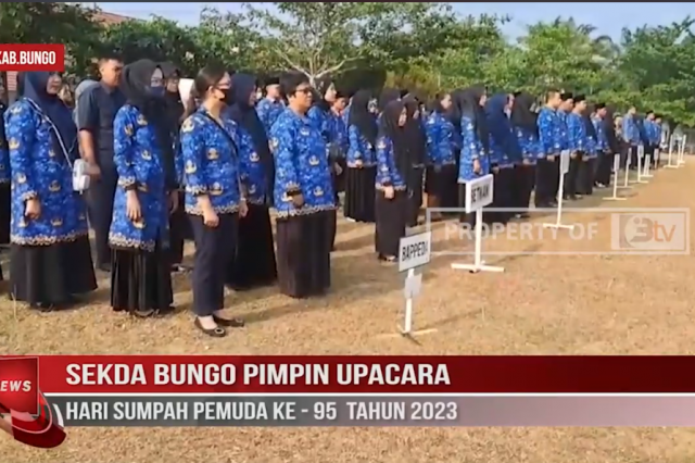 SEKDA BUNGO PIMPIN UPACARA HARI SUMPAH PEMUDA KE 95 TAHUN 2023