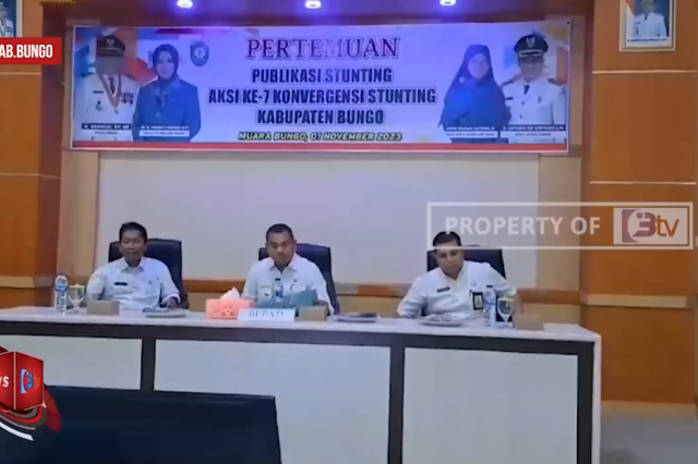 BUPATI BUNGO HADIRI ACARA PUBLIKASI STUNTING AKSI KE 7 KONVERGENSI