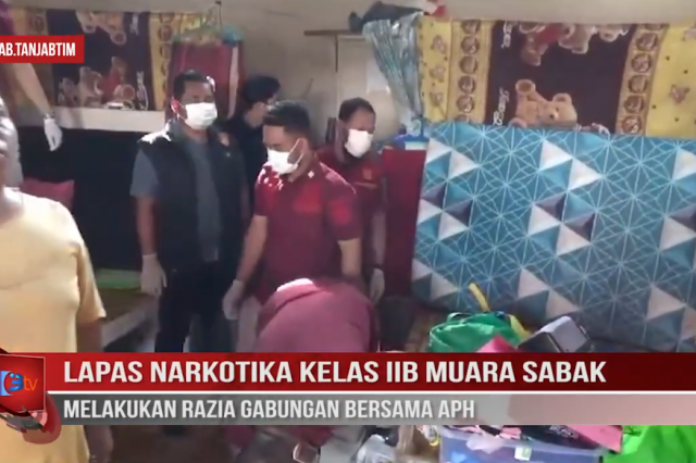 LAPAS NARKOTIKA KELAS IIB MUARA SABAK MELAKUKAN RAZIA GABUNGAN BERSAMA APH