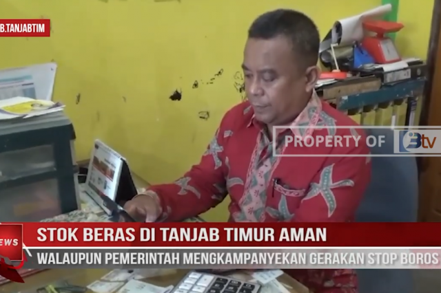 STOK BERAS DI TANJAB TIMUR AMAN WALAUPUN PEMERINTAH MENGKAMPANYEKAN GERAKAN STOP BOROS PANGAN