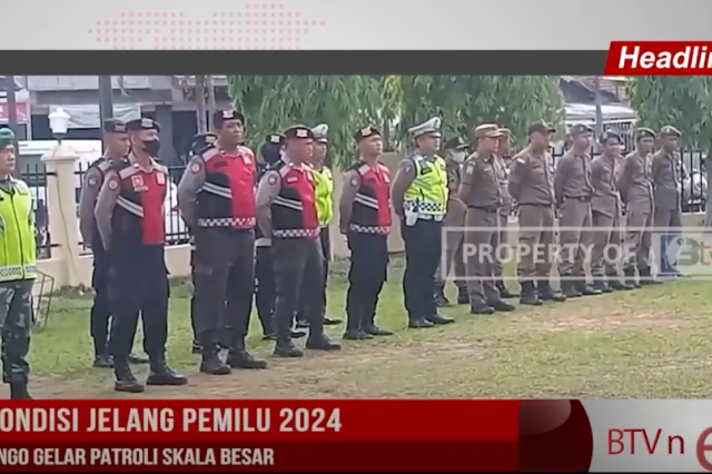 CIPTA KONDISI JELANG PEMILU 2024, POLRES BUNGO GELAR PATROLI SKALA BESAR