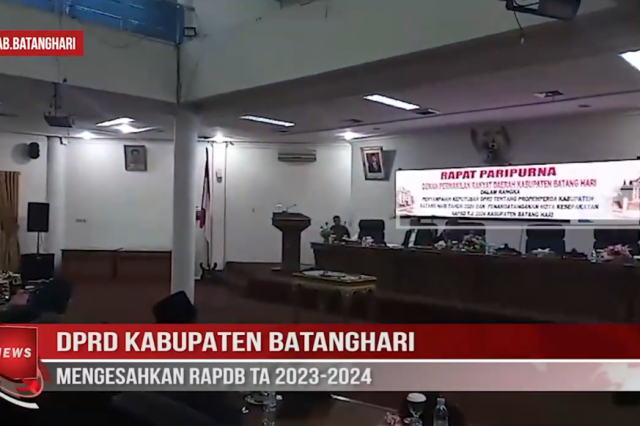 DPRD KABUPATEN BATANGHARI MENGESAHKAN RAPDB TA 2023 2024