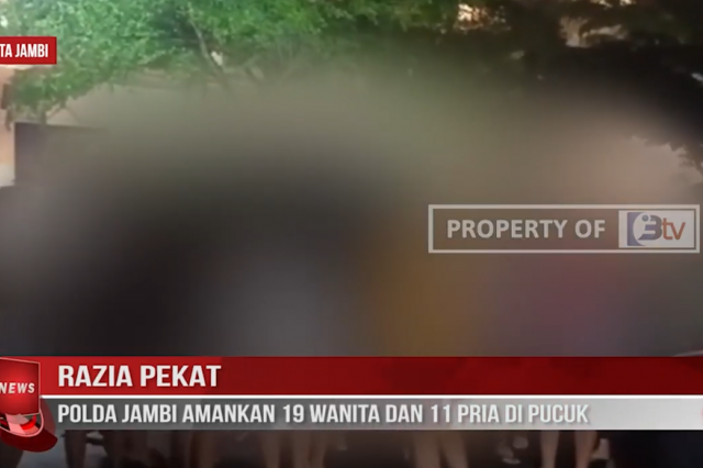 RAZIA PEKAT, POLDA JAMBI AMANKAN 19 WANITA DAN 11 PRIA DI PUCUK