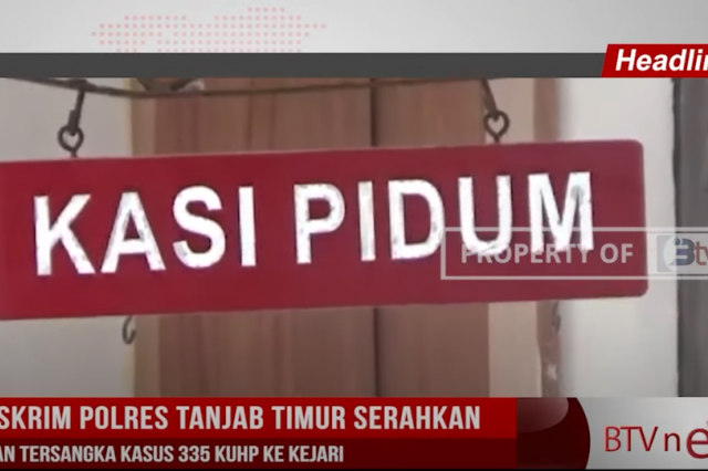 SAT RESKRIM POLRES TANJAB TIMUR SERAHKAN BERKAS DAN TERSANGKA KASUS 335 KUHP KE KEJARI