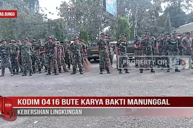 KODIM 0416 BUTE KARYA BAKTI MANUNGGAL KEBERSIHAN LINGKUNGAN