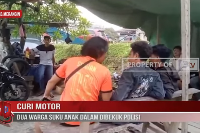 CURI MOTOR, DUA WARGA SUKU ANAK DALAM DIBEKUK POLISI