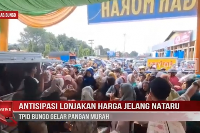 up4 ANTISIPASI LONJAKAN HARGA JELANG NATARU, TPID BUNGO GELAR PANGAN MURAH