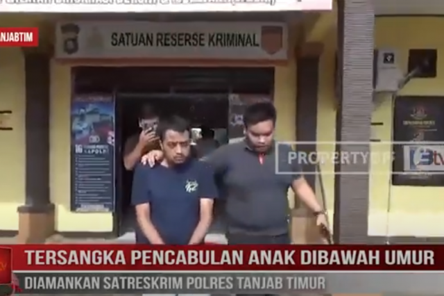 TERSANGKA PENCABULAN ANAK DIBAWAH UMUR DIAMANKAN SATRESKRIM POLRES TANJAB TIMUR