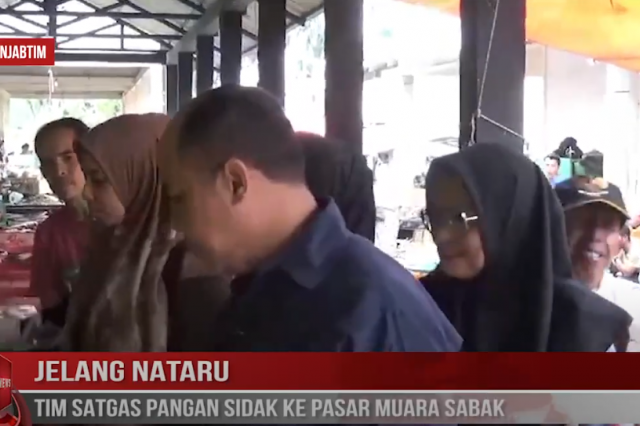 JELANG NATARU, TIM SATGAS PANGAN SIDAK KE PASAR MUARA SABAK