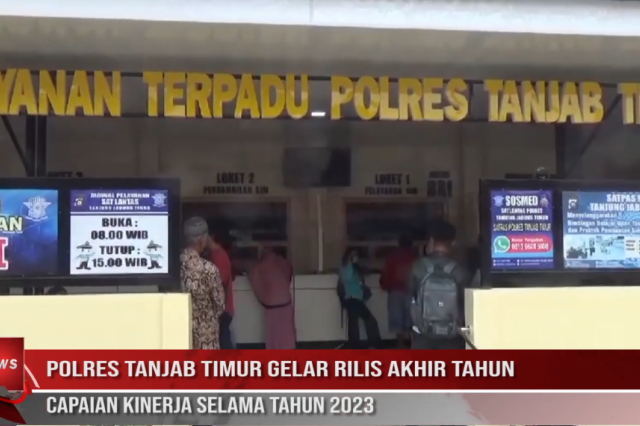 POLRES TANJAB TIMUR GELAR RILIS AKHIR TAHUN CAPAIAN KINERJA SELAMA TAHUN 2023