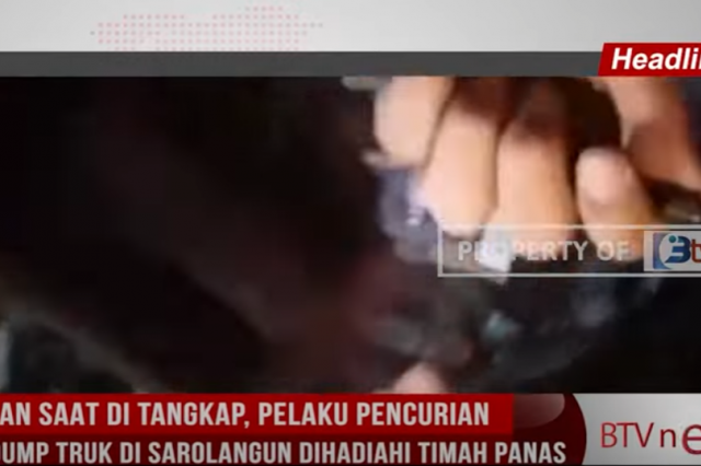 MELAWAN SAAT DI TANGKAP, PELAKU PENCURIAN MOBIL DUMP TRUK DI SAROLANGUN DIHADIAHI TIMAH PANAS