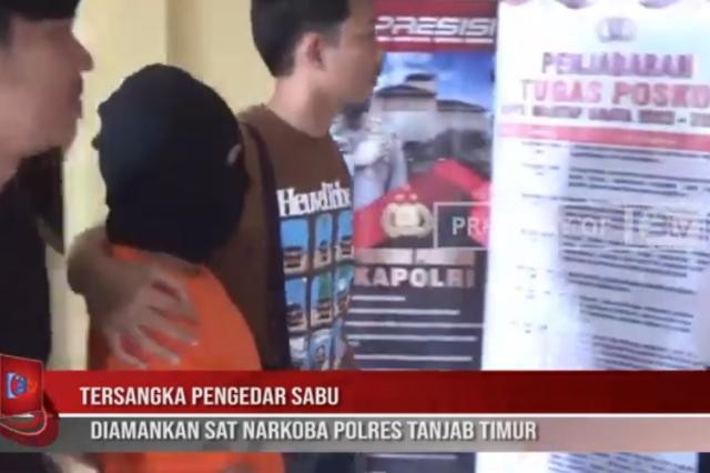 TERSANGKA PENGEDAR SABU DIAMANKAN SAT NARKOBA POLRES TANJAB TIMUR