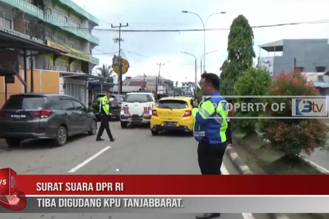 SURAT SUARA DPR RI TIBA DIGUDANG KPU TANJABBARAT