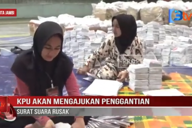 KPU AKAN MENGAJUKAN PENGGANTIAN SURAT SUARA RUSAK