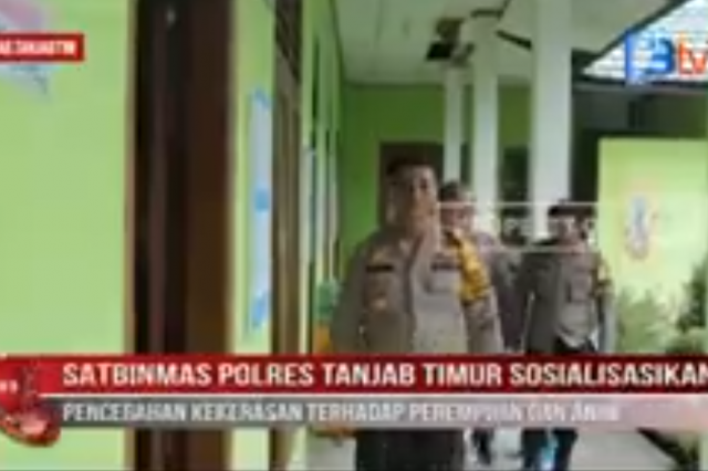 SATBINMAS POLRES TANJAB TIMUR SOSIALISASIKAN PENCEGAHAN KEKERASAN TERHADAP PEREMPUAN DAN ANAK