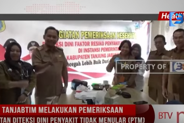 DINKES TANJAB TIMUR MELAKUKAN PEMERIKSAAN KESEHATAN DITEKSI DINI PENYAKIT TIDAK MENULAR PTM