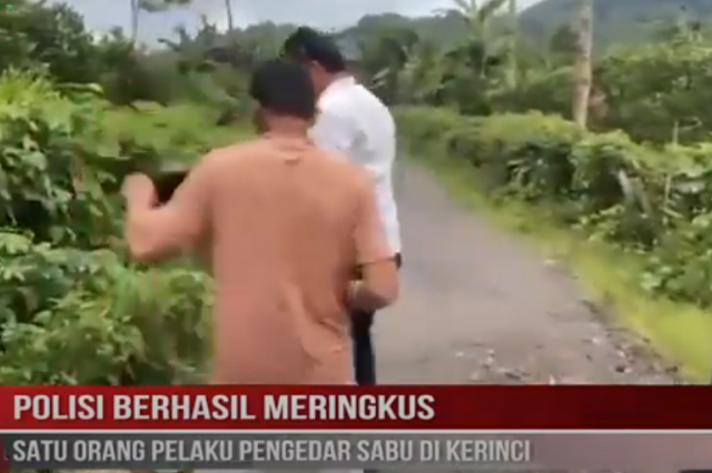 POLISI BERHASIL MERINGKUS SATU ORANG PELAKU PENGEDAR SABU DI KERINCI