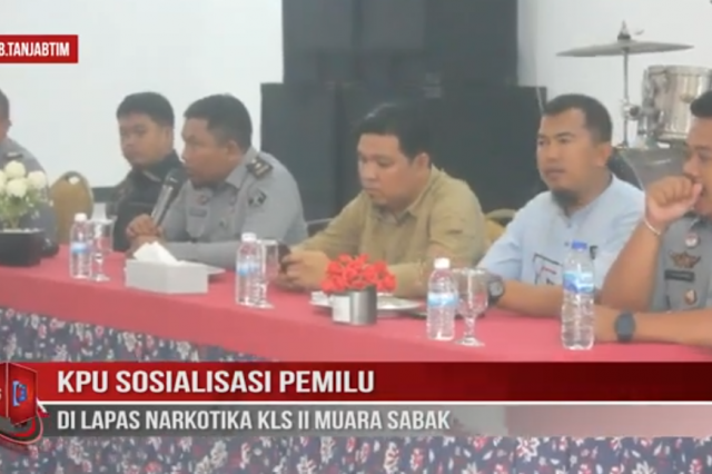 KPU SOSIALISASI PEMILU DI LAPAS NARKOTIKA KLS II MUARA SABAK