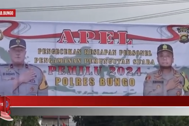 WAKAPOLDA JAMBI CEK KESIAPAN POLRES BUNGO AMANKAN PEMILU 2024