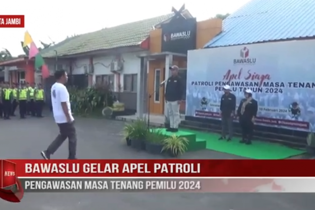 BAWASLU GELAR APEL PATROLI PENGAWASAN MASA TENANG PEMILU 2024