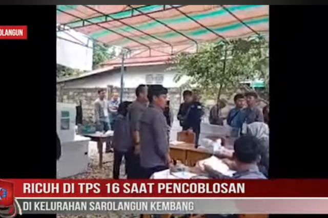 RICUH DI TPS 16 SAAT PENCOBLOSAN DI KELURAHAN SAROLANGUN KEMBANG