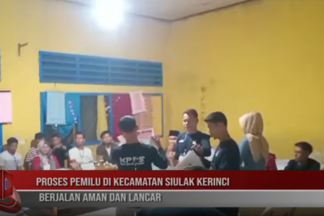 PROSES PEMILU DI KECAMATAN SIULAK KERINCI BERJALAN AMAN DAN LANCAR