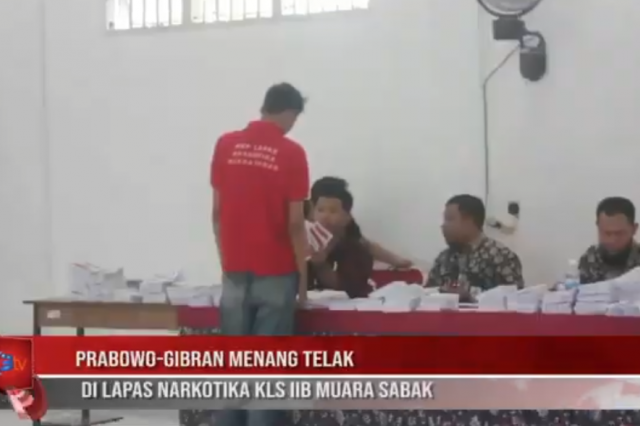 PRABOWO GIBRAN MENANG TELAK DI LAPAS NARKOTIKA KLS IIB MUARA SABAK