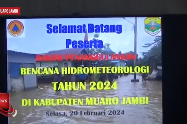 BENCANA BANJIR DI MUARO JAMBI, STATUS BENCANA TURUN DARI TANGGAP MENJADI SIAGA