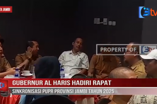 GUBERNUR AL HARIS HADIRI RAPAT SINKRONISASI PUPR PROVINSI JAMBI TAHUN 2025