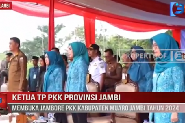 KETUA TP PKK PROVINSI JAMBI MEMBUKA JAMBORE PKK KABUPATEN MUARO JAMBI TAHUN 2024