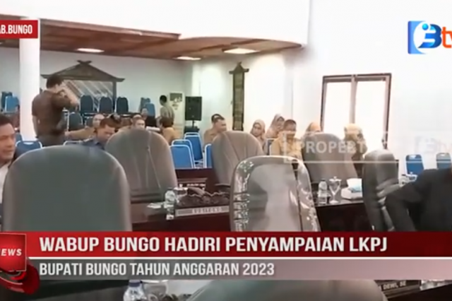 WABUP BUNGO HADIRI PENYAMPAIAN LKPJ BUPATI BUNGO TAHUN ANGGARAN 2023