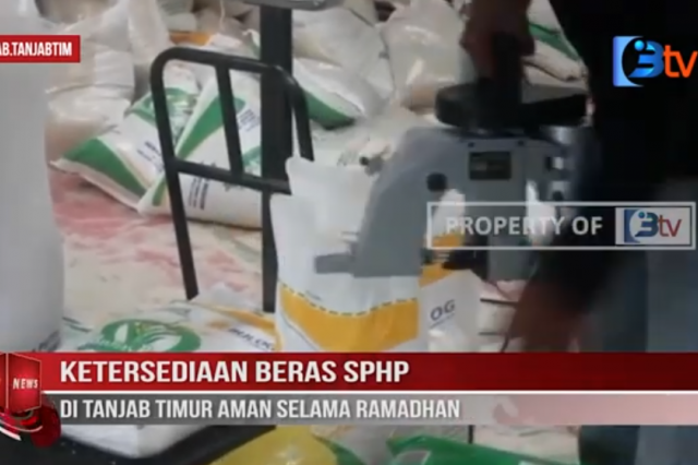 KETERSEDIAAN BERAS SPHP DI TANJAB TIMUR AMAN SELAMA RAMADHAN