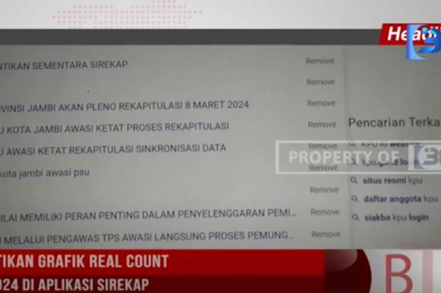 KPU HENTIKAN GRAFIK REAL COUNT PEMILU 2024 DI APLIKASI SIREKAP