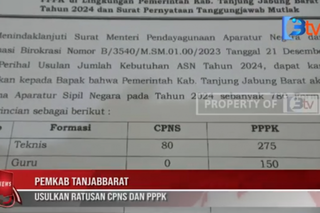 PEMKAB TANJABBARAT USULKAN RATUSAN CPNS DAN PPPK