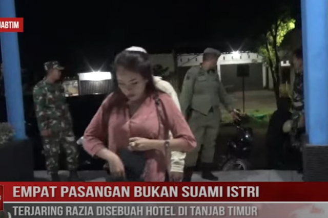 EMPAT PASANGAN BUKAN SUAMI ISTRI TERJARING RAZIA DISEBUAH HOTEL DI TANJAB TIMUR