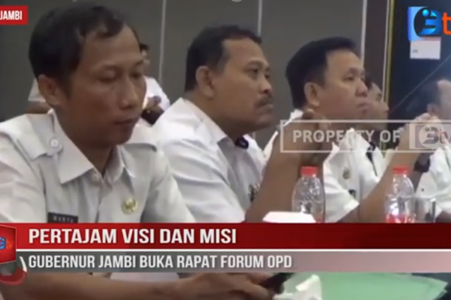 PERTAJAM VISI DAN MISI, GUBERNUR JAMBI BUKA RAPAT FORUM OPD