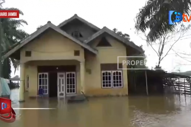 RATUSAN RUMAH WARGA DI DESA PULAU KAYU ARO KEMBALI DIKEPUNG BANJIR