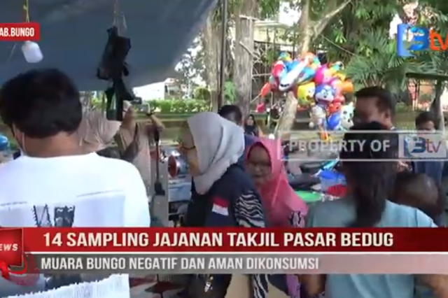 14 SAMPLING JAJANAN TAKJIL PASAR BEDUG MUARA BUNGO NEGATIF DAN AMAN DIKONSUMSI