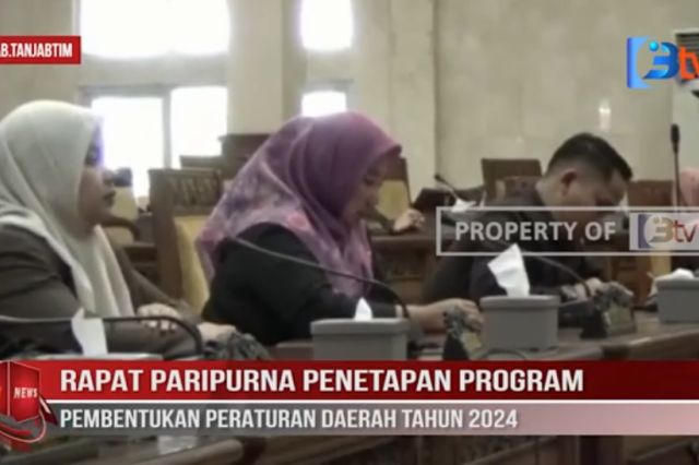 RAPAT PARIPURNA PENETAPAN PROGRAM PEMBENTUKAN PERATURAN DAERAH TAHUN 2024