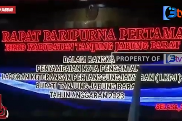 DPRD TANJAB BARAT GELAR RAPAT PARIPURNA PERTAMA PENYAMPAIAN LKPJ TAHUN ANGGARAN 2023