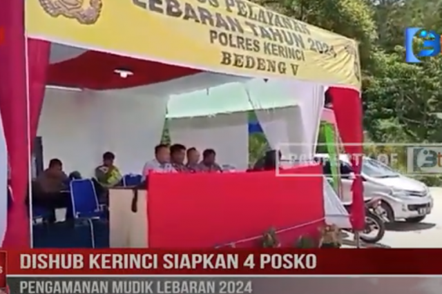 DISHUB KERINCI SIAPKAN 4 POSKO PENGAMANAN MUDIK LEBARAN 2024