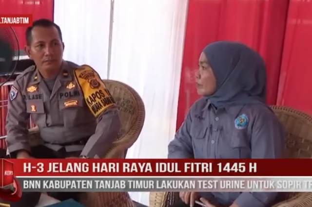 H 2 JELANG HARI RAYA IDUL FITRI 1445 H, BNN KABUPATEN TANJAB TIMUR LAKUKAN TEST URINE UNTUK SOPIR