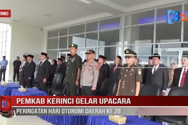 PEMKAB KERINCI GELAR UPACARA PERINGATAN HARI OTONOMI DAERAH KE 28