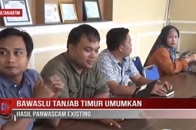 BAWASLU TANJAB TIMUR UMUMKAN HASIL PANWASCAM EXISTING